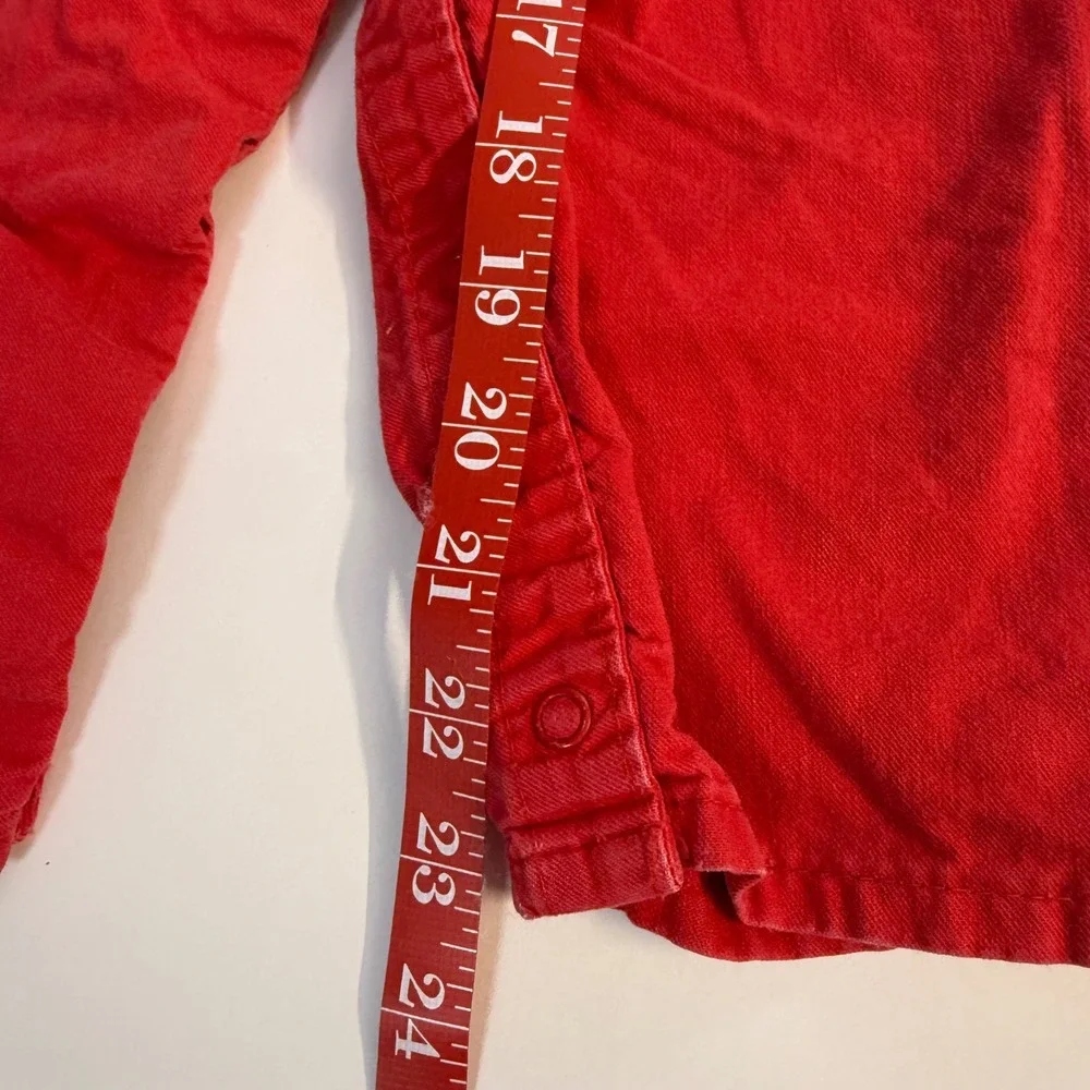 Vintage 90s Red Oshkosh B'gosh Overalls Brass Buckles 18 months Unisex